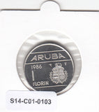 S11-C01-0103 Aruba 1 Florijn 1986 FDC KM5