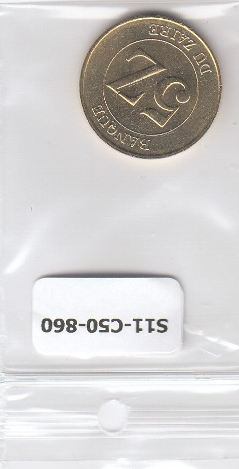 S11-C50-0860-269 Zaire 5 zaires 1987 UNC km14