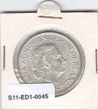 S11-ED1-0045 Nederland 2 1/2 gulden 1962 XF/UNC km191  zilver