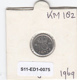 S11-ED1-0075 Nederland 10 cent 1969 vf km182 vis