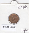 S11-ED1-0117 Nederland 1 cent 1962 UNC
