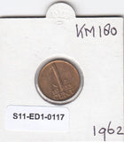 S11-ED1-0117 Nederland 1 cent 1962 UNC
