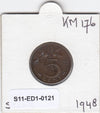 S11-ED1-0121 Nederland 5 cent 1948 VF+
