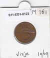 S11-ED1-0123 Nederland 5 cent 1969 vf+