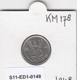 S11-ED1-0148 Nederland 25 cent 1948 VF+