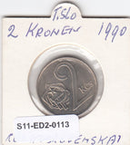 S11-ED2-0113 Czechoslovakia 2 koruny 1990 UNC KM# 75