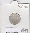 S11-ED3-0204 Nederland 25 cent 1897 FI/vf km115 zilver