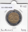 S11-ED3-0438 Algerije 20 dinars 1999 MS60 KM125