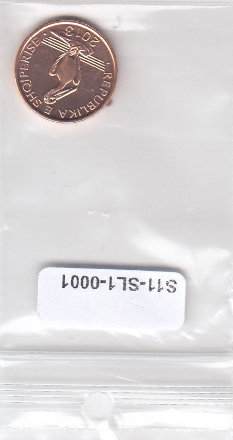 S11-SL1-0001-M12 Albania 1 Lek 2013  MS63 KM75a