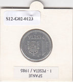 S12-G02-0123 Spanje 1 peseta 1985  VF+ KM821