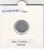S12-G02-0124 Spanje 1 peseta 1990  VF KM832