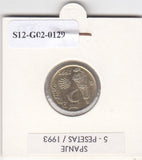S12-G02-0129 Spanje 5 pesetas 1993  XF KM919 St. James