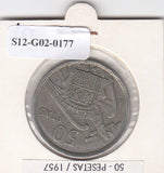 S12-G02-0177 Spanje 50 pesetas 1957 (Y58) VF KM788