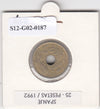 S12-G02-0187 Spanje 25 pesetas 1992  VF KM904