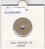 S12-G02-0187 Spanje 25 pesetas 1992  VF KM904