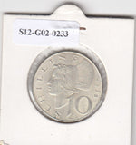 S12-G02-0233 Oostenrijk 10 schilling 1972 ZILVER XF/MS60 KM2882