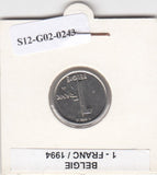 S12-G02-0243 België 1 franc 1994 VLAAMS XF M188