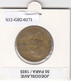 S12-G02-0271 Joegoslavië 50 para 1955  VF KM35