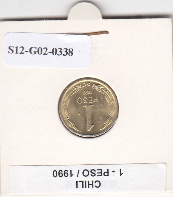 S12-G02-0338 Chili 1 peso 1990  MS63 KM216