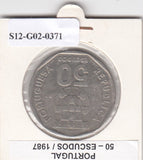 S12-G02-0371 Portugal 50 escudos 1987  VF KM636
