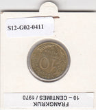 S12-G02-0411 Frankrijk 10 centimes 1970  VF KM929