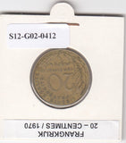 S12-G02-0412 Frankrijk 20 centimes 1970  VF KM930