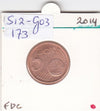 S12-G03-0173 Letland 5 cent 2014  MS60 KM152
