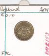 S12-G03-0174 Letland 10 cent 2014  MS60 KM153
