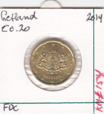 S12-G03-0175 Letland 20 cent 2014  MS60 KM154
