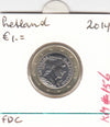 S12-G03-0177 Letland 1 euro 2014  MS60 KM156
