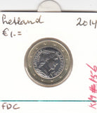 S12-G03-0177 Letland 1 euro 2014  MS60 KM156