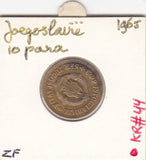 S12-G03-0213 Joegoslavië 10 para 1965  VF KM44