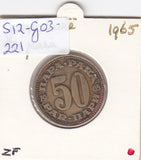S12-G03-0221 Joegoslavië 50 para 1965  VF KM46.1