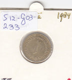 S12-G03-0233 Joegoslavië 1 dinar 1984  VF KM86
