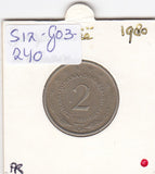 S12-G03-0240 Joegoslavië 2 dinara 1980  FI KM57