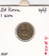 S12-G03-0316 Korea Zuid 1 won 1967  VF KM4