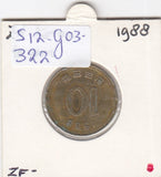S12-G03-0322 Korea Zuid 10 won 1988  VF KM33.1