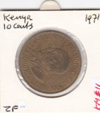 S12-G03-0336 Kenia 10 cents 1971  VF/XF KM11