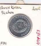 S12-G03-0377 Korea Noord 1/2 chon 2002  MS63 KM183 Horse
