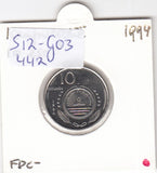 S12-G03-0442 Kaapverdië 10 escudos 1994  XF KM32 Lingua De Vaca