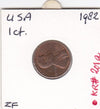 S12-G04-0009 USA 1 cent 1982  VF KM201