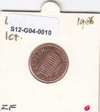 S12-G04-0010 USA 1 cent 1986  VF KM201a
