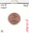 S12-G04-0016 USA 1 cent 2007  XF KM201b