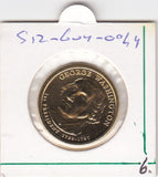 S12-G04-0044 USA 1/2 dollar   P MS65  George Washington - gold plated