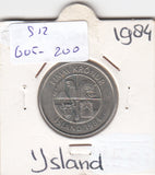 S12-G05-0200 Ijsland 5 kronor 1984  VF+ KM28