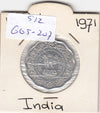 S12-G05-0207 India 10 paise 1971 Calcutta VF KM27
