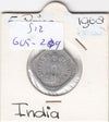 S12-G05-0209 India 5 piase 1968 Mumbai FI/VF KM18