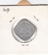 S12-G05-0209 India 5 piase 1968 Mumbai FI/VF KM18