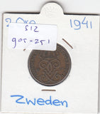 S12-G05-0251 Sweden 2 ore 1941   VF KM778