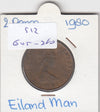 S12-G05-0260 Isle Man 2 pence 1980 AD VF KM60